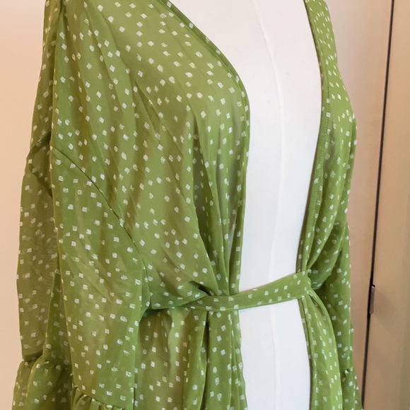 NEW Beach Bikini Cover Up - Light Green Patterned - Picture 7 of 10